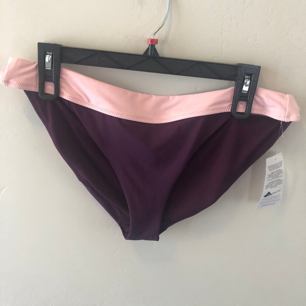 NEW Athleta Purple Swim Bikini Ful Coverage Bottom